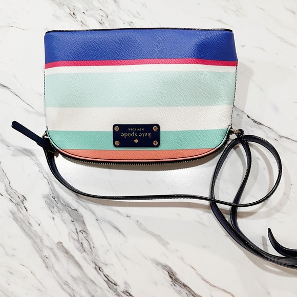 Kate Spade Striped Crossbody Purse - Picture 5 of 14